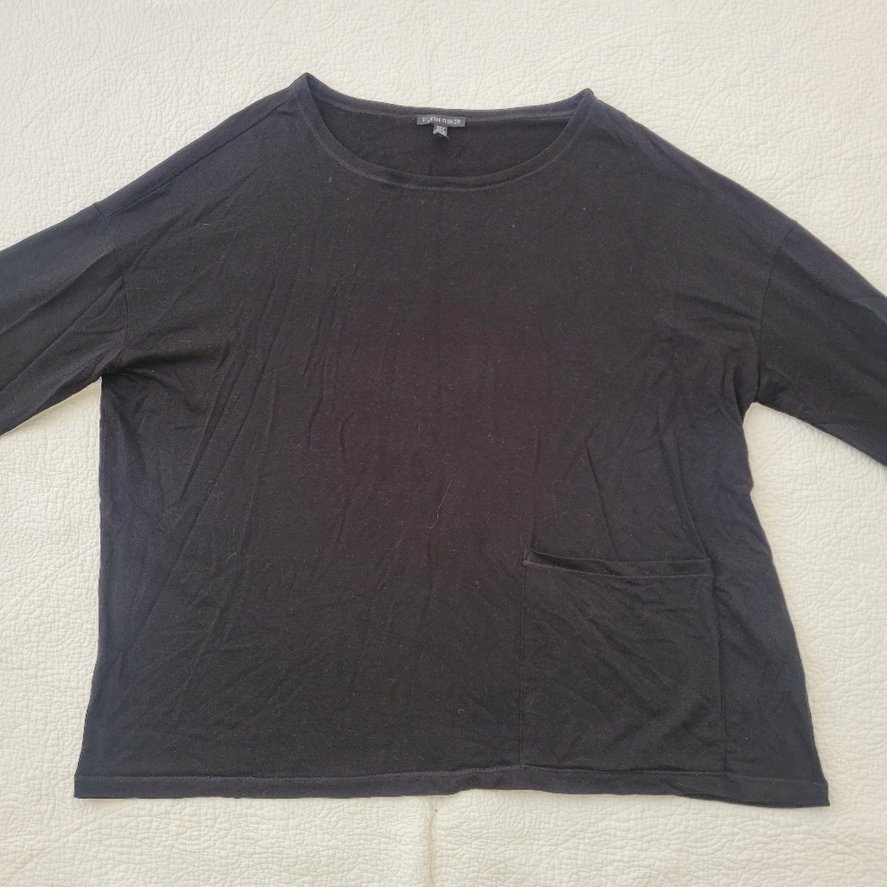 Eileen Fisher Tencel Stretch Terry Long Sleeve Shirt